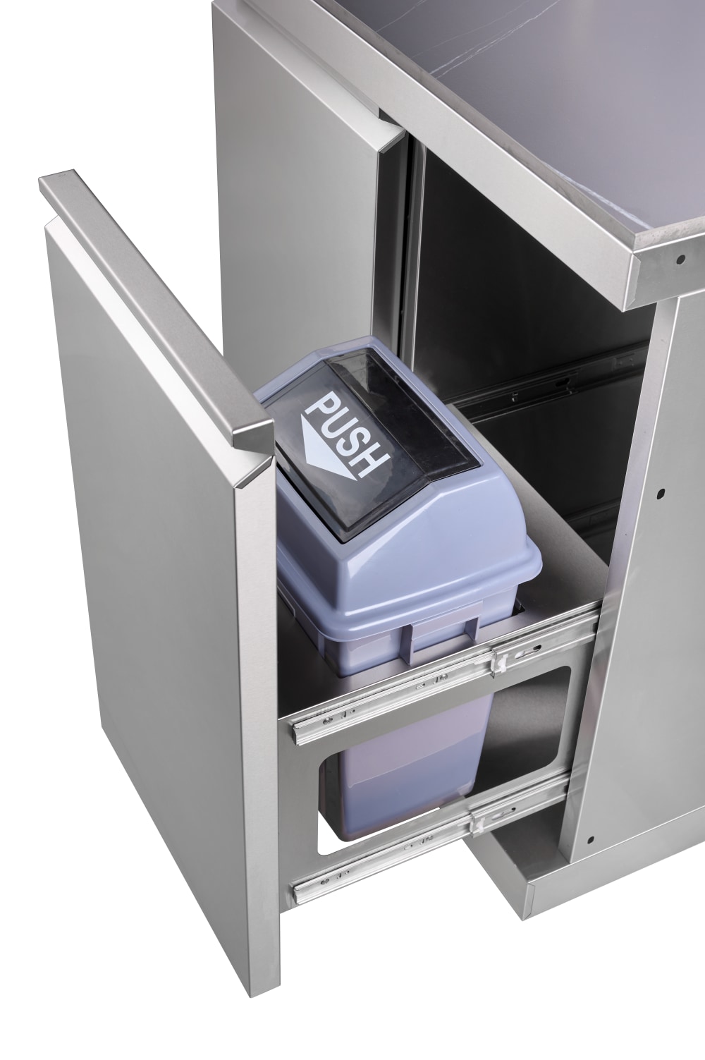 outdoor Sink,Double-door 830 Sink, With A Black Lacquer Countertop And A Stainless Steel Base Body_voghion.com